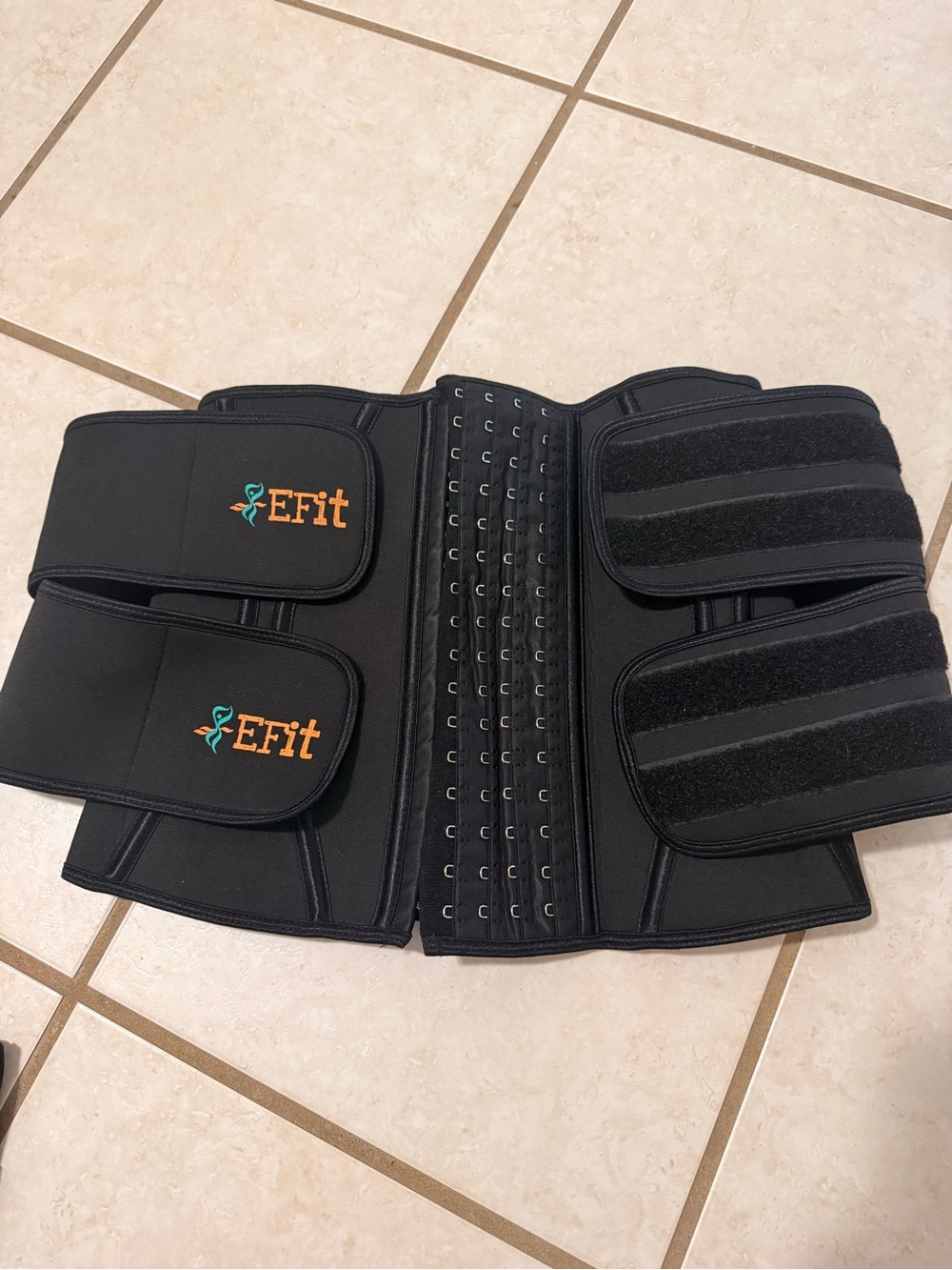 Black Waist Trainer Belt with Adjustable Straps